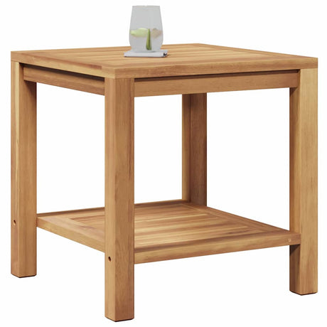 Vidaxl salontafel met opslag bruin 45 x 45 x 45 cm massief teakhout