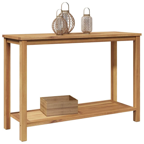Vidaxl wandtafel met opslag bruin 110 x 40 x 75 cm massief teakhout