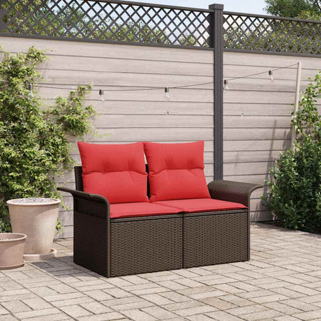 Vidaxl tuinbank 2-aantal zitplaatsen poly rattan