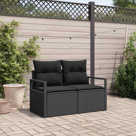 Vidaxl tuinbank met kussen 120 x 62 x 69 cm poly rattan