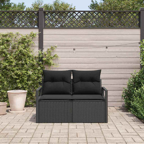 Vidaxl tuinbank met kussen 120 x 62 x 69 cm poly rattan