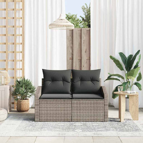 Vidaxl tuinbank met kussen 123 x 62 x 69 cm poly rattan