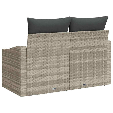 Vidaxl tuinbank met kussen 123 x 62 x 69 cm poly rattan