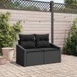 Vidaxl tuinbank met kussen 123 x 62 x 69 cm poly rattan