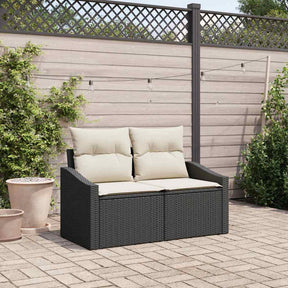 Vidaxl tuinbank met kussen met opslag 123 x 62 x 69 cm poly rattan