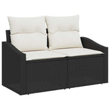 Vidaxl tuinbank met kussen met opslag 123 x 62 x 69 cm poly rattan