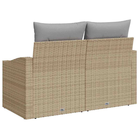 Vidaxl tuinbank met kussen met opslag 123 x 62 x 69 cm poly rattan