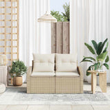 Vidaxl tuinbank met kussen met opslag 123 x 62 x 69 cm poly rattan