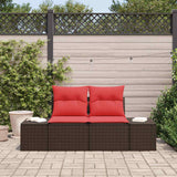 Vidaxl tuinbank 2-aantal zitplaatsen poly rattan