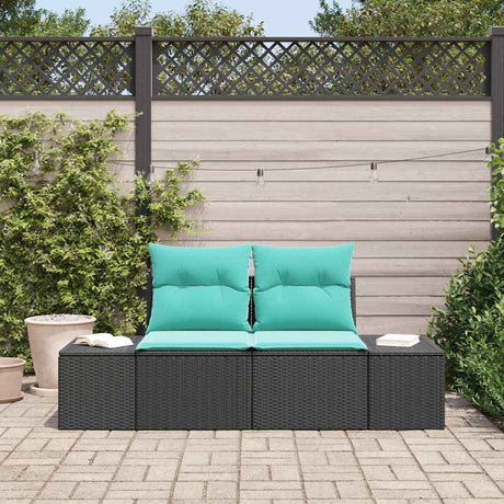 Vidaxl tuinbank met kussen 184 x 62 x 69 cm poly rattan