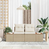 Vidaxl tuinbank beige 184 x 62 x 85cm poly rattan