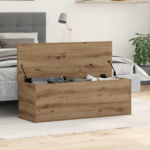 Vidaxl opslagdoos artisan eiken 102 x 35 x 35 cm bewerkt hout