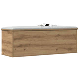 Vidaxl opslagdoos artisan eiken 102 x 35 x 35 cm bewerkt hout