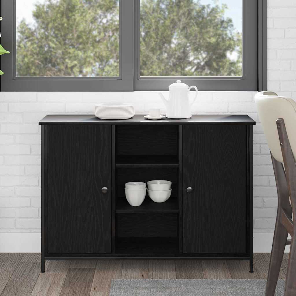 Vidaxl dressoir zwart eiken 100 x 35 x 70 cm