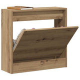 Vidaxl schoenenkast artisan eiken 60 x 21 x 57 cm bewerkt hout