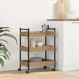 Vidaxl keuken trolley artisan eiken 50 x 30 x 70 cm bewerkt hout