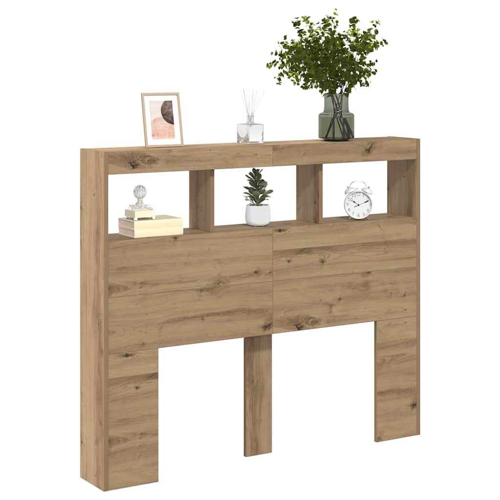 Vidaxl hoofdbord artisan eiken bewerkt hout