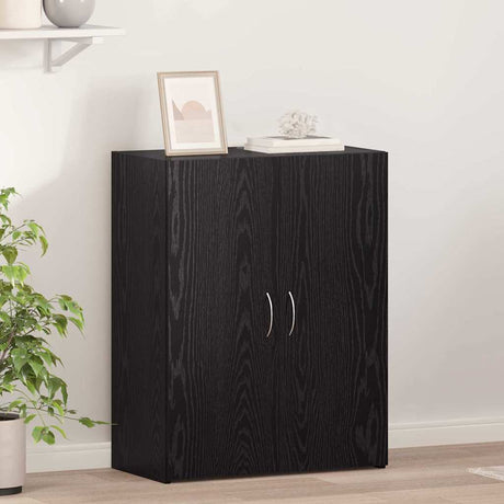 Vidaxl kantoorkast zwart eiken 70 x 32 x 77.5 cm bewerkt hout
