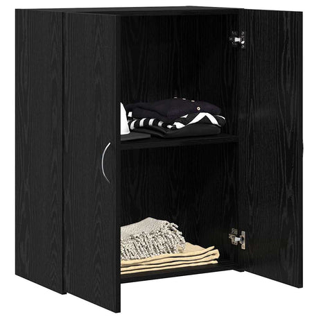 Vidaxl kantoorkast zwart eiken 70 x 32 x 77.5 cm bewerkt hout