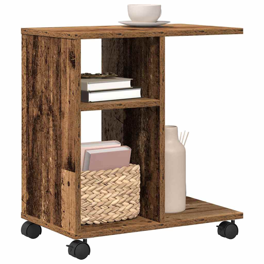 Vidaxl bijzettafel oud hout 50 x 30 x 55 cm bewerkt hout