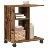 Vidaxl bijzettafel oud hout 50 x 30 x 55 cm bewerkt hout