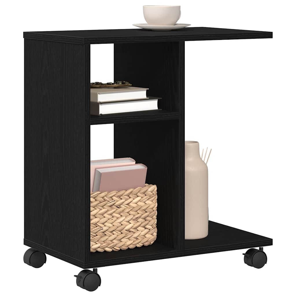 Vidaxl bijzettafel zwart eiken 50 x 30 x 55 cm bewerkt hout
