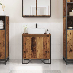 Vidaxl badkamertenk te kast oud hout 60 x 35 x 60 cm bewerkt hout