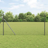 Vidaxl kettenschakelhek grijs 10 x 1 m staal