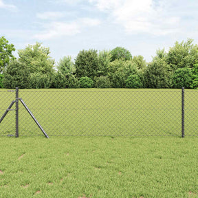 Vidaxl gaashek 10 x 0,6 m staal grijs