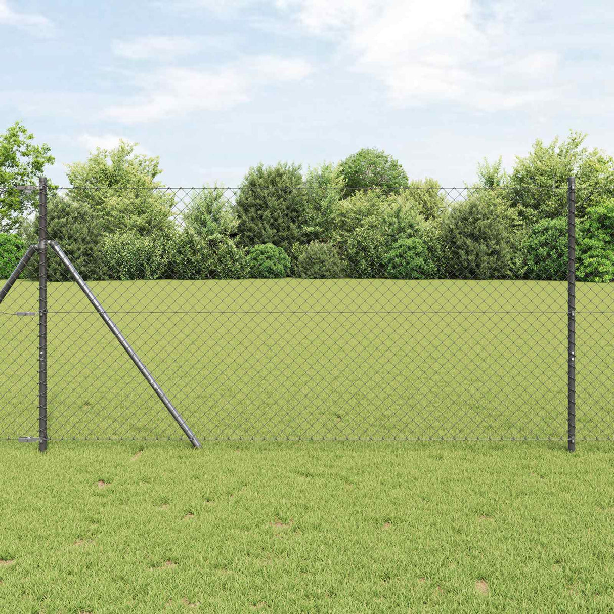 Vidaxl kettenschakelhek grijs 10 x 1,4 m staal