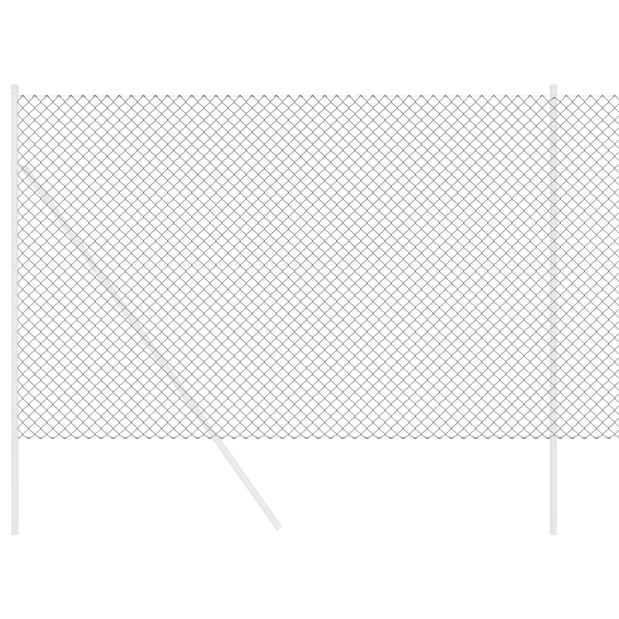 Vidaxl kettenschakelhek grijs 10 x 1,5 m staal