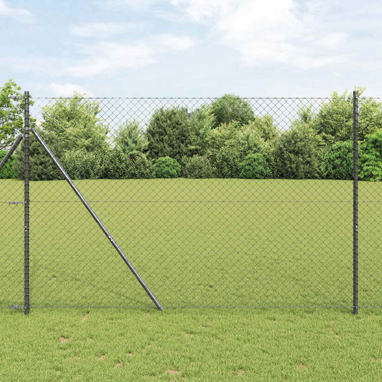 Vidaxl kettenschakelhek grijs 25 x 1,6 m staal