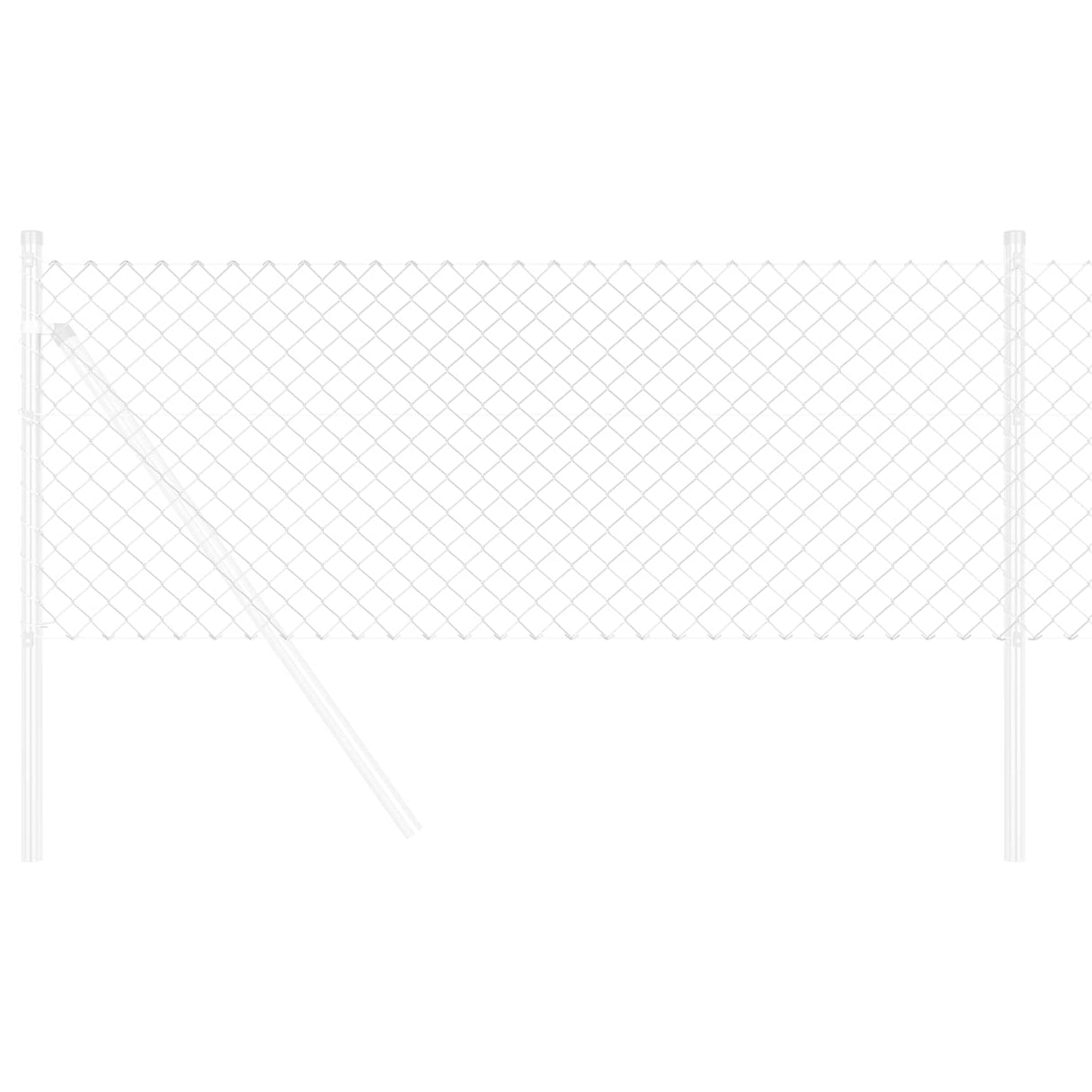 Vidaxl kettenschakelhek zilver 10 x 0,8 m gegalvaniseerd staal