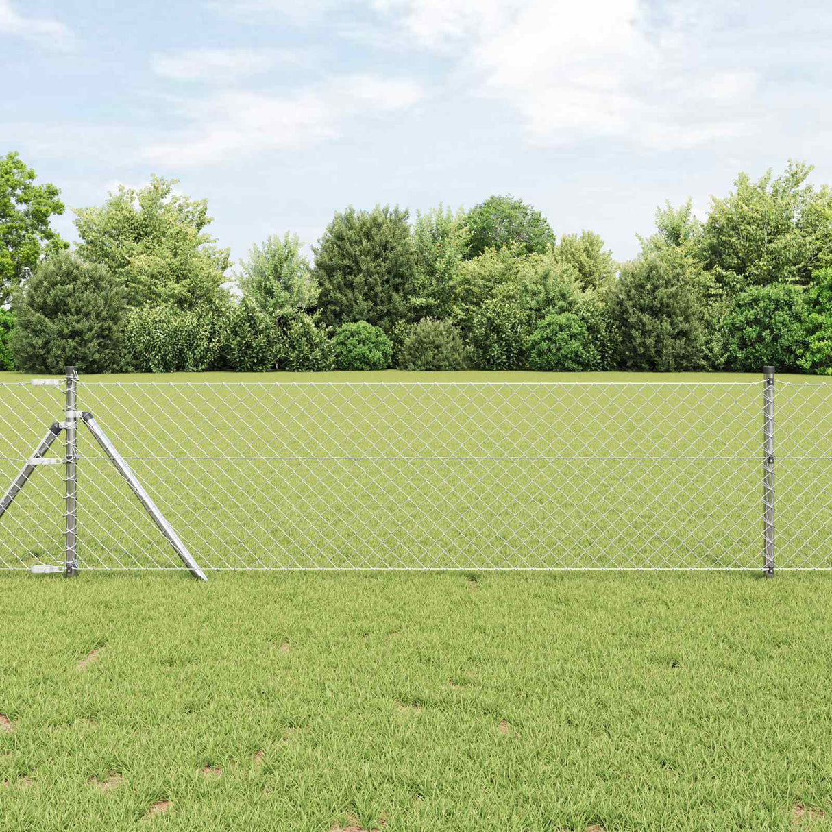 Vidaxl kettenschakelhek zilver 25 x 0,8 m gegalvaniseerd staal