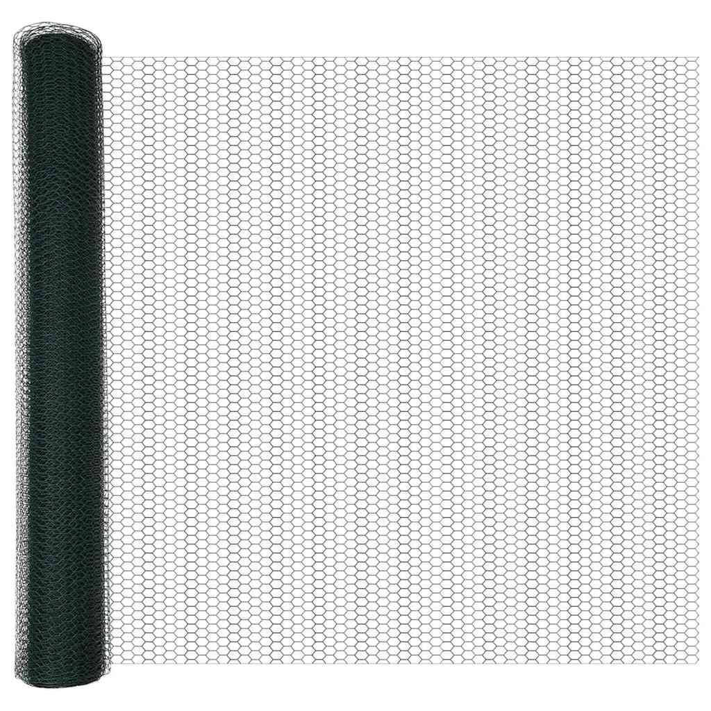 Vidaxl hexagon hek groen 1 x 50 m pvc