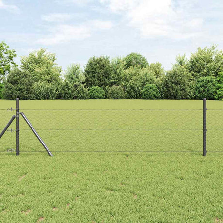 Vidaxl hexagon hek 0,8 x 25 m pvc grijs