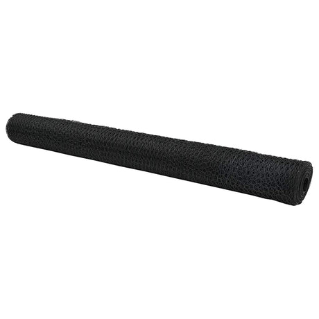 Vidaxl hexagon hek 1,2 x 50 m pvc grijs