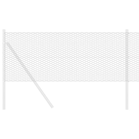 Vidaxl hexagon hek 0,5 x 100 m pvc grijs