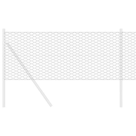Vidaxl hexagon hek 0,8 x 100 m pvc grijs