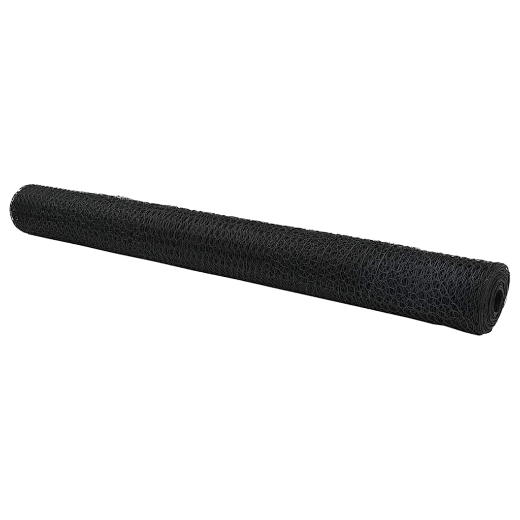 Vidaxl hexagon hek grijs 1 x 100 m pvc