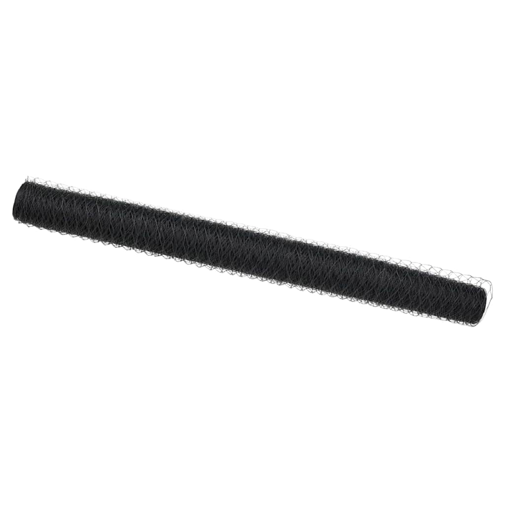 Vidaxl hexagon hek grijs 1,2 x 100 m pvc