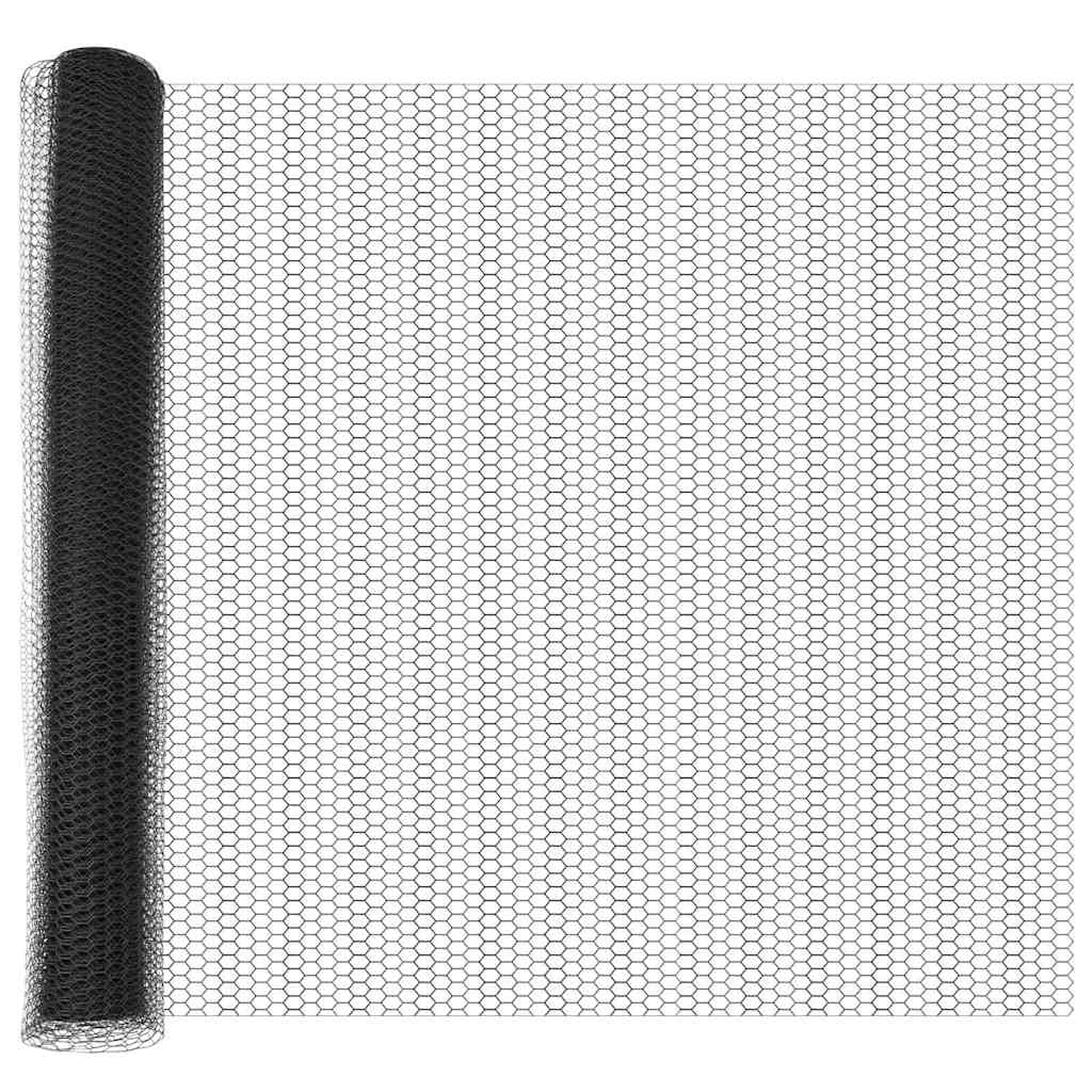 Vidaxl hexagon hek grijs 1,4 x 100 m pvc