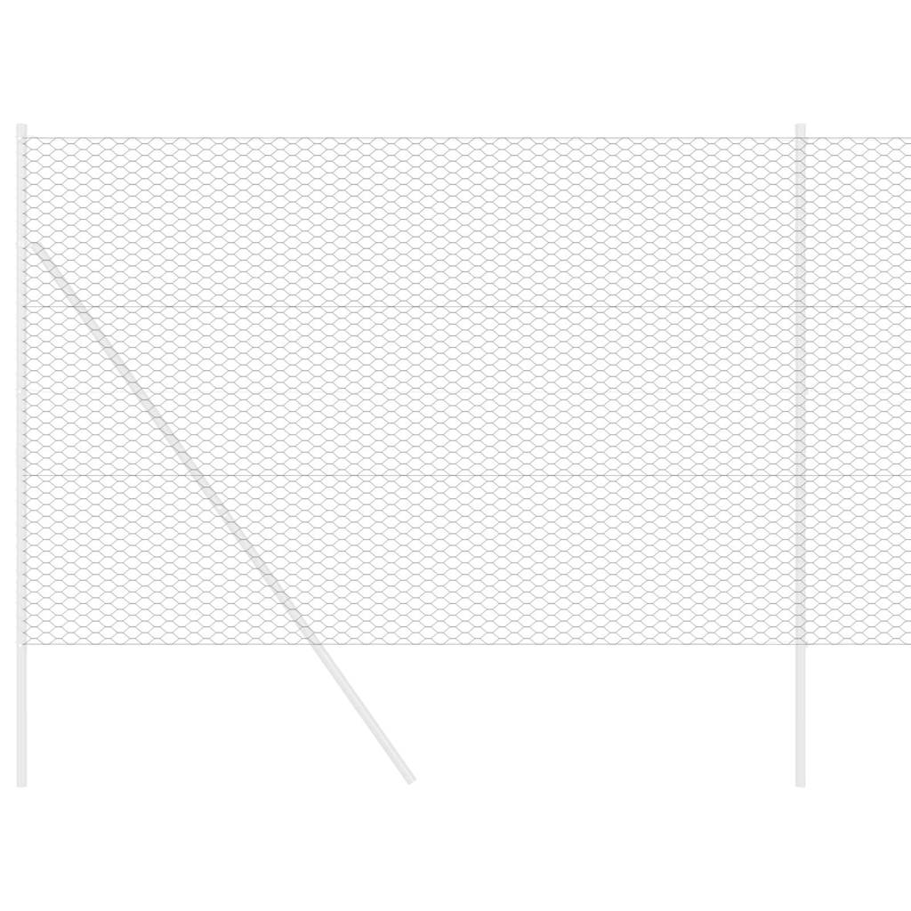 Vidaxl hexagon hek 1,6 x 100 m pvc grijs