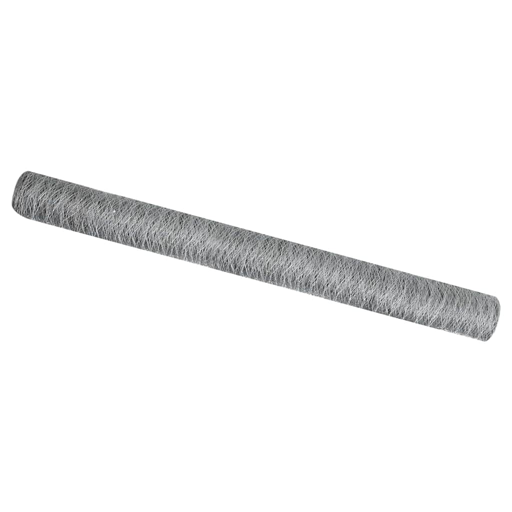 Vidaxl hexagon hek zilver 1,6 x 100 m gegalvaniseerd staal