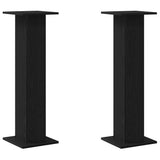 Vidaxl plantenstandaard 2 pcs zwart eiken 30 x 30 x 95 cm bewerkt hout