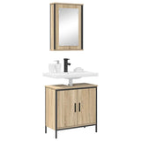 Vidaxl badkamermeubelset 2 st bruin 60 x 30 x 60 cm bewerkt hout