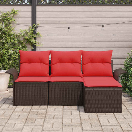 Vidaxl tuin sofa set 4 st bruin poly rattan