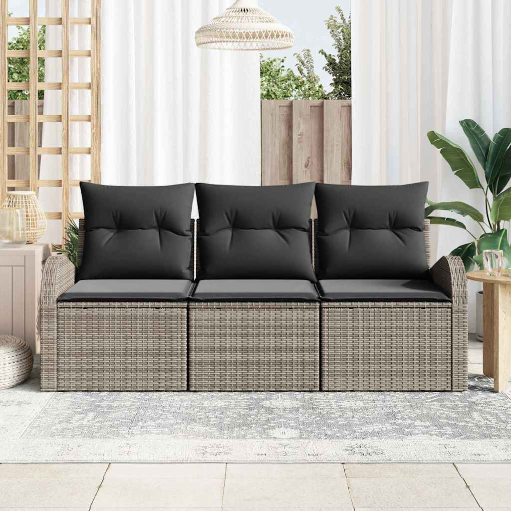 Vidaxl tuin sofa set grijs poly rattan