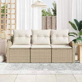 Vidaxl tuin sofa set beige poly rattan