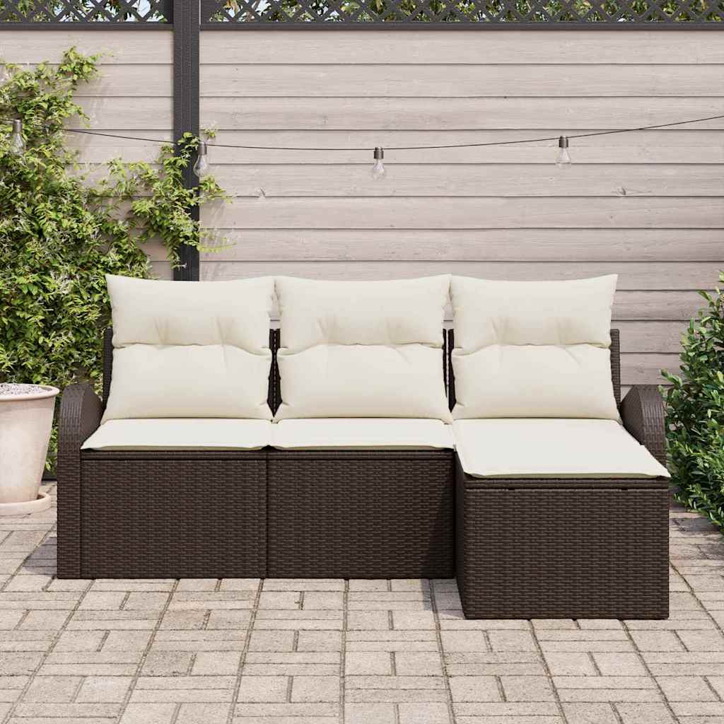 Vidaxl tuin sofa set bruin poly rattan